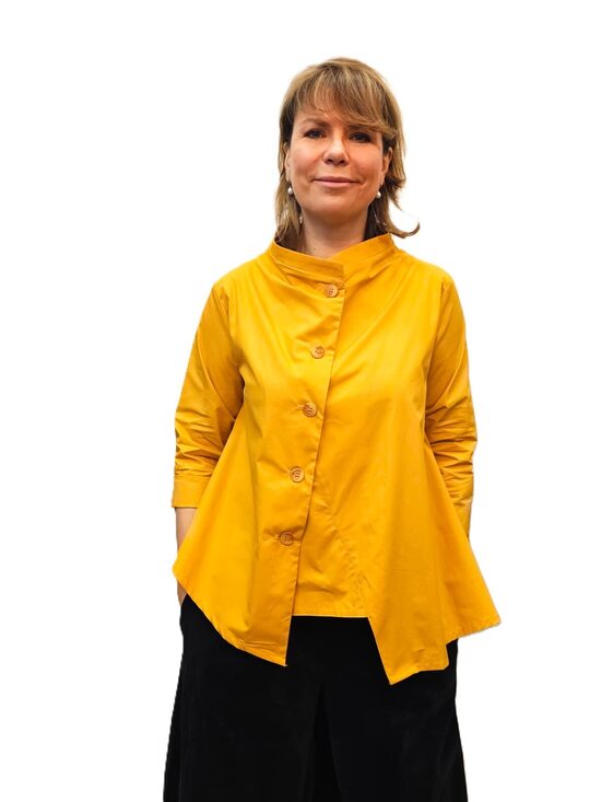 Dzeltena kokvilnas blūze 